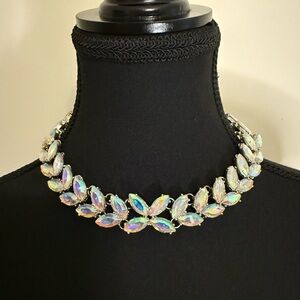 Charming Charlie Iridescent Crystal Choker Necklace